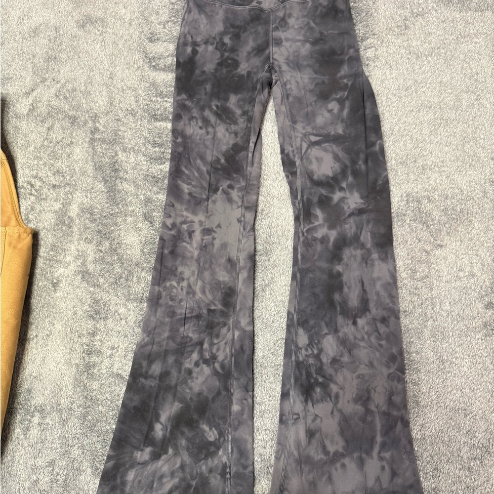 Lululemon Gray Tie-Dye Flare Pants